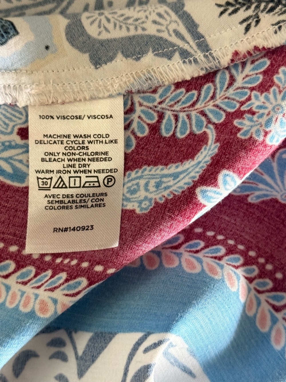 LOFT Blue, White & Red Floral Maxi Slip Dress - Picture 9 of 9